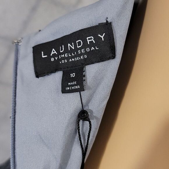 BRAND NEW LAUNDRY by SHELLI SEGAL CROWL NECK SLEEVELESS SEQUIN DRESS - Picture 12 of 16